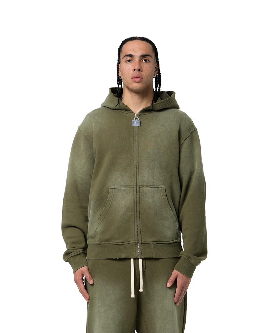 zip jacket khaki