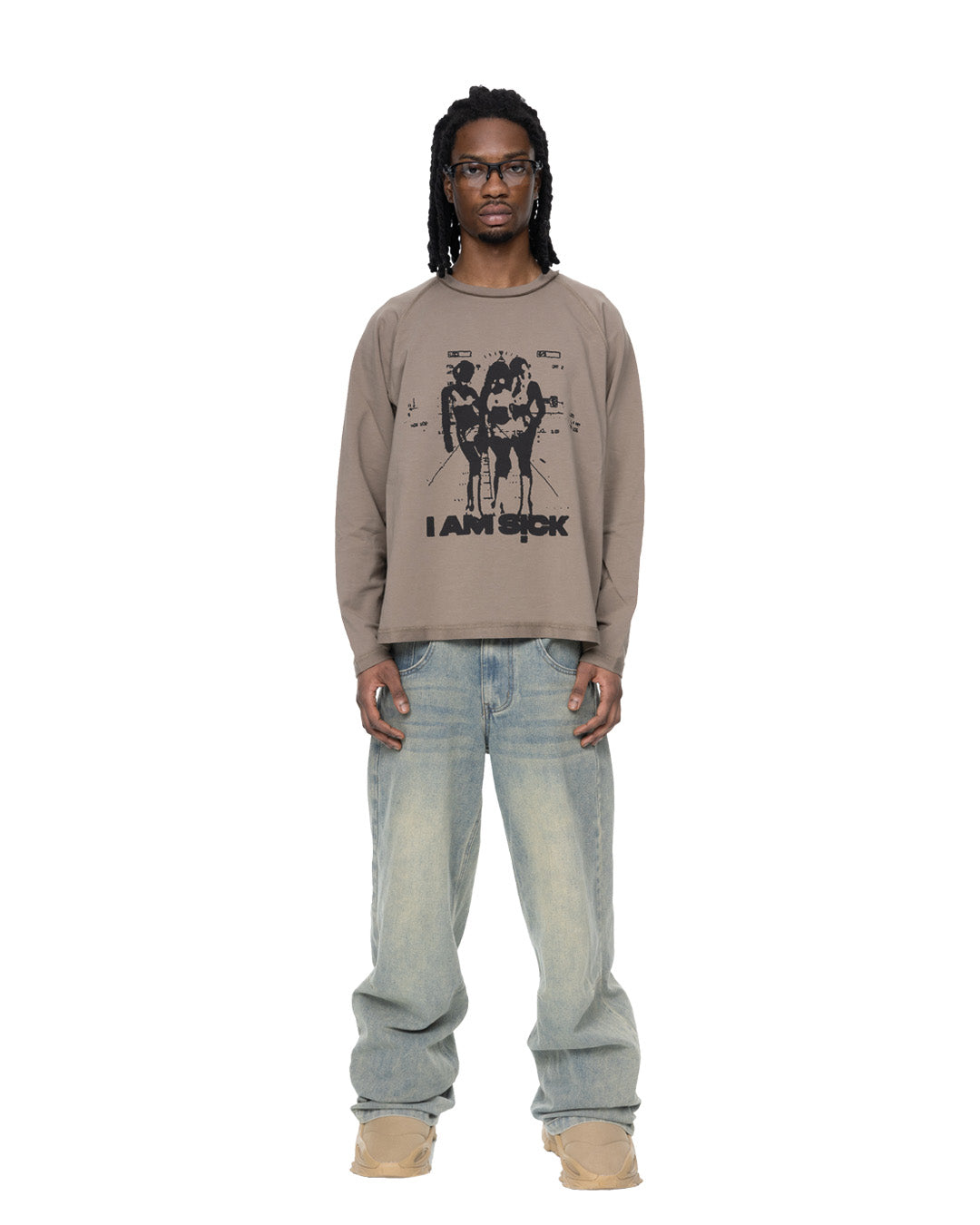 longsleeve in khaki brown