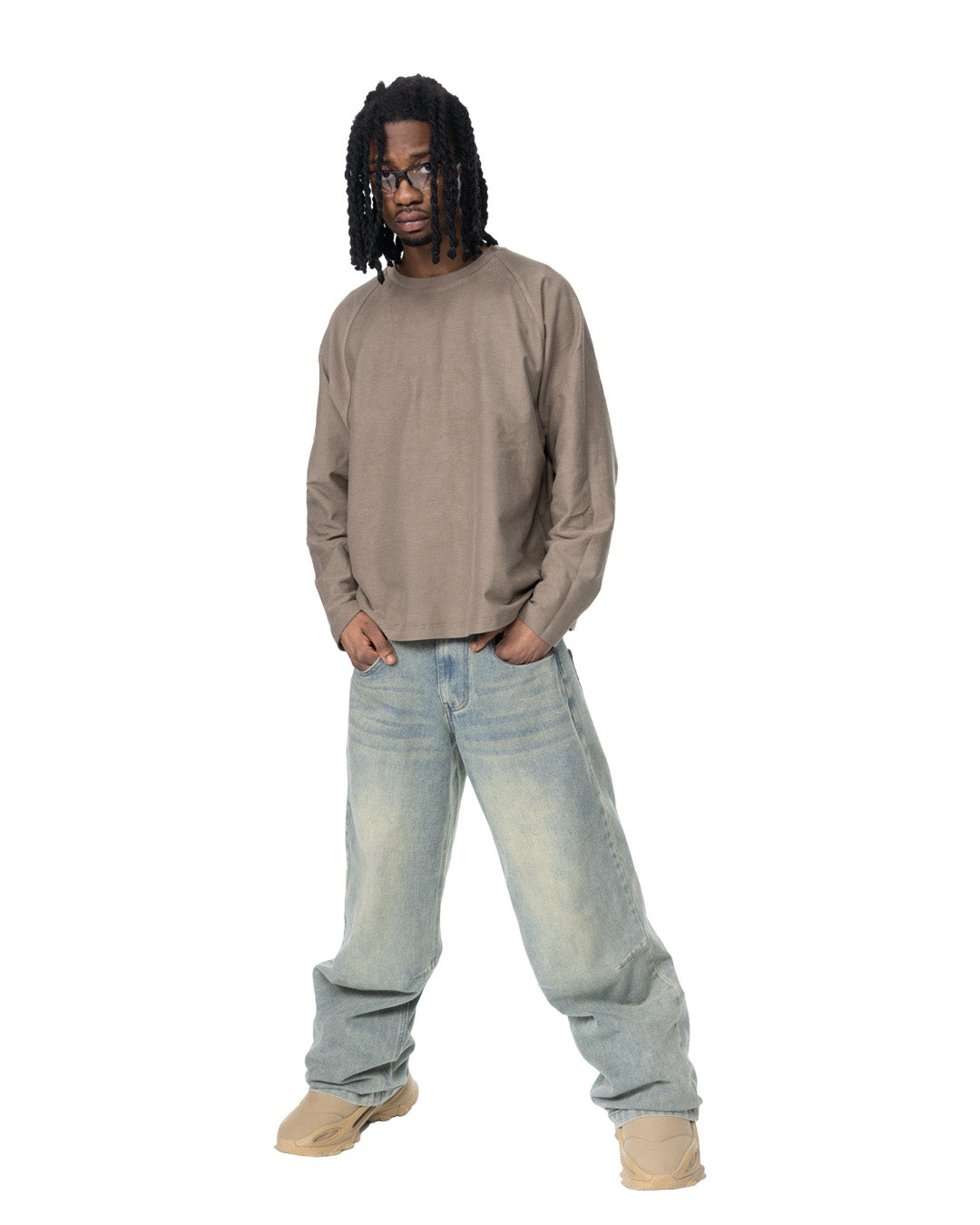 longsleeve in khaki brown