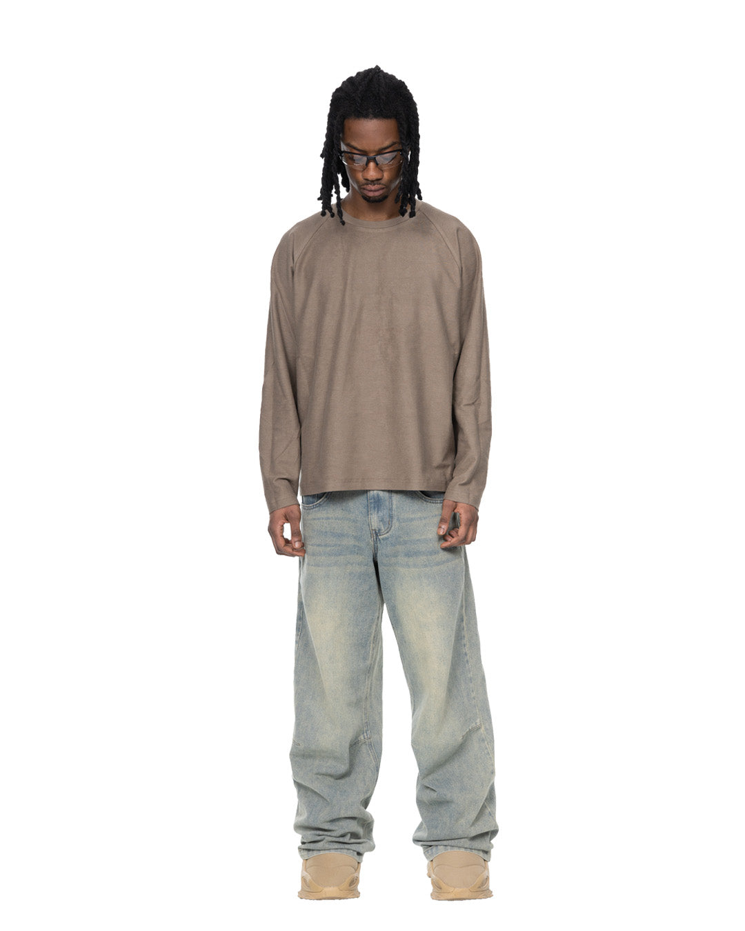 longsleeve in khaki brown