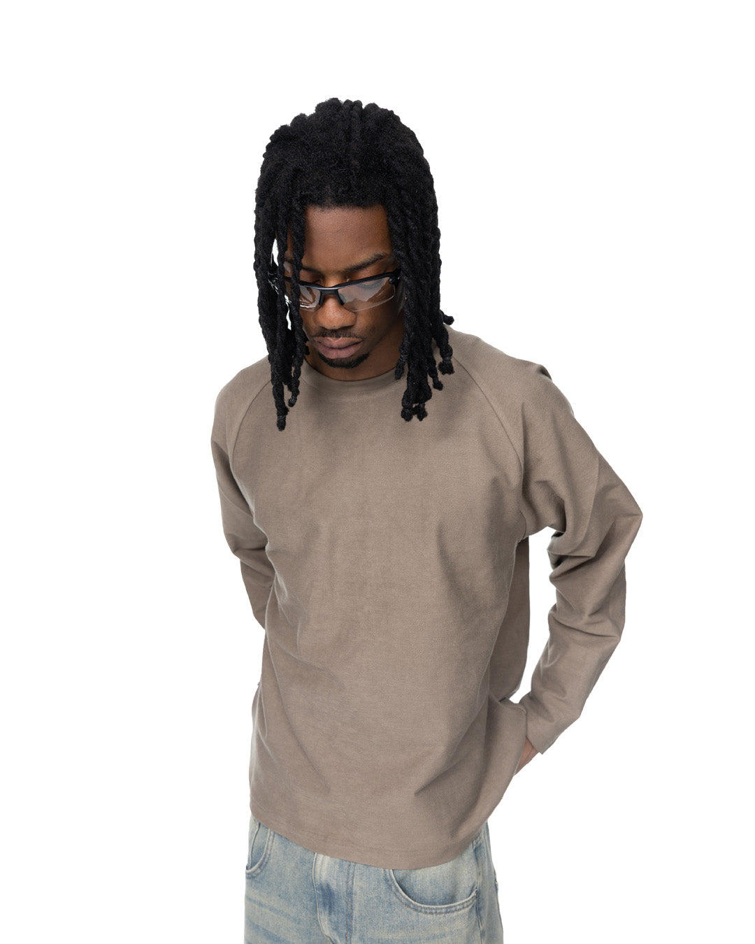 longsleeve in khaki brown